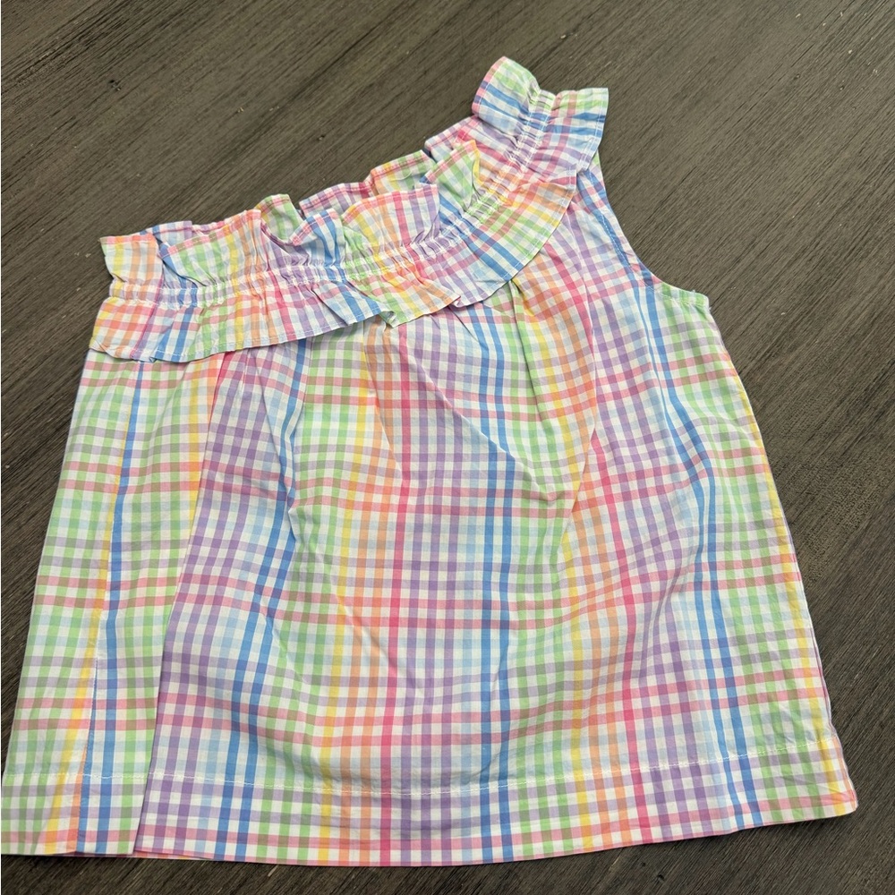 Crewcuts Multicolor Plaid Ruffle Top